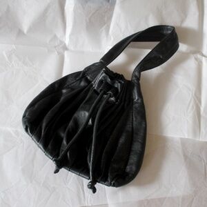 Are Studio Cosima Pleated Bag Black Leather